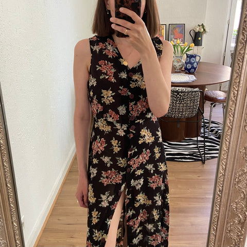 Floral print buttoned dress