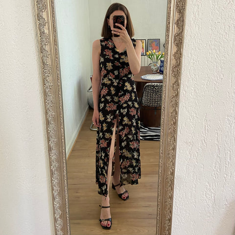 Floral print buttoned dress