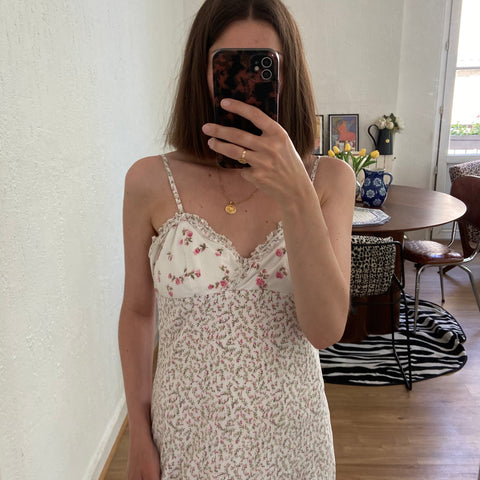 Floral print babydoll dress