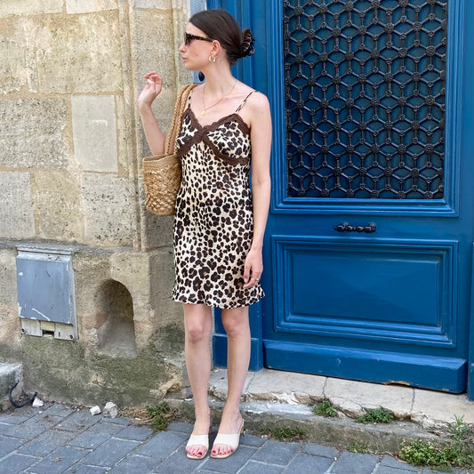 Leopard camisole mini dress