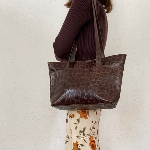 Crocodile tote bag