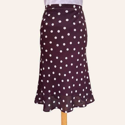 Polka dot midi skirt