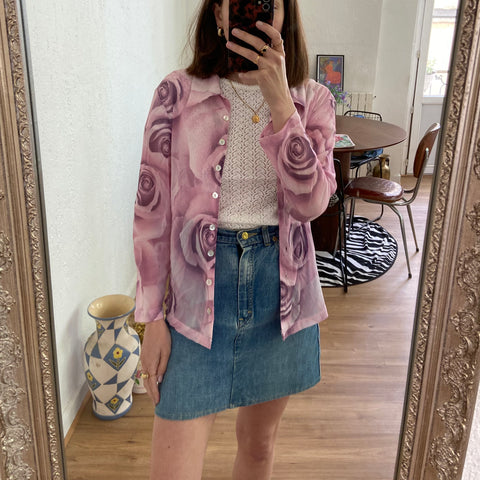 Rose print blouse