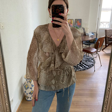 Animal print wrapover