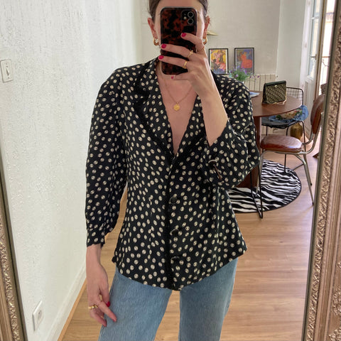 Silk polka dot blouse