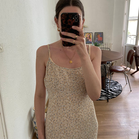 Floral print mid-length dress