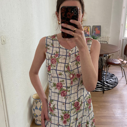 Floral print buttoned dress