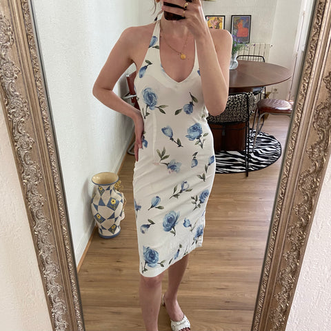 Robe dos nu imprimé floral
