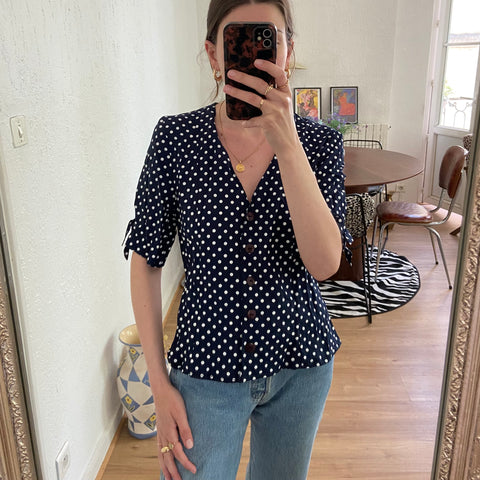 Polka dot blouse