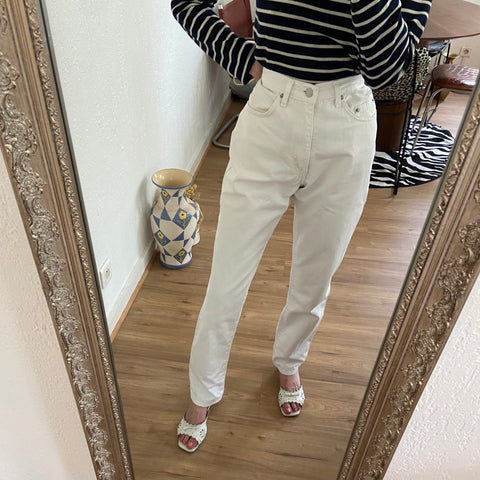 Pantalon droit blanc