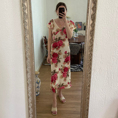 Robe midi imprimé floral