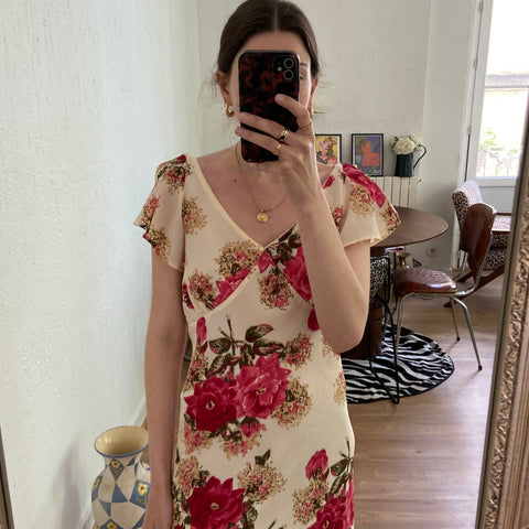 Robe midi imprimé floral