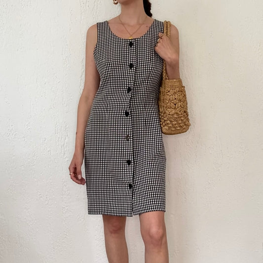 Robe boutonnée imprimé vichy