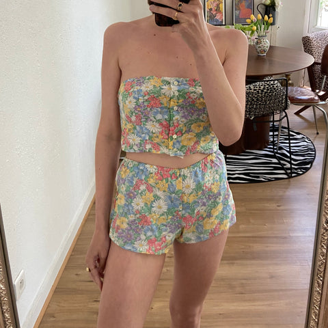 Liberty bustier and shorts set