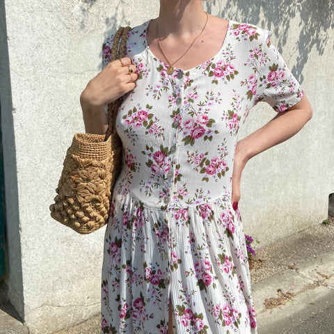 Buttoned mid-length dress