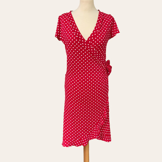 Robe cache-coeur à pois