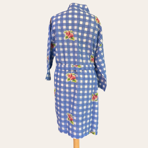 Peignoir imprimé vichy