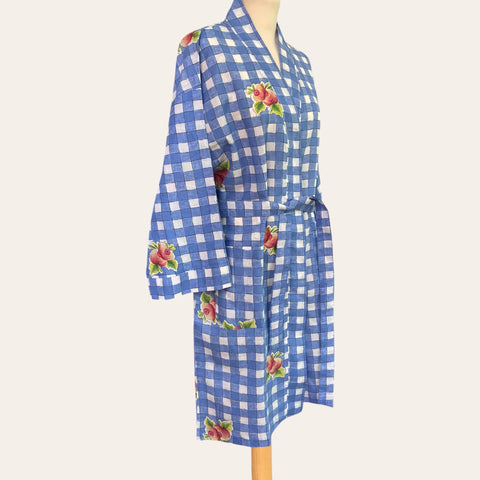 Peignoir imprimé vichy