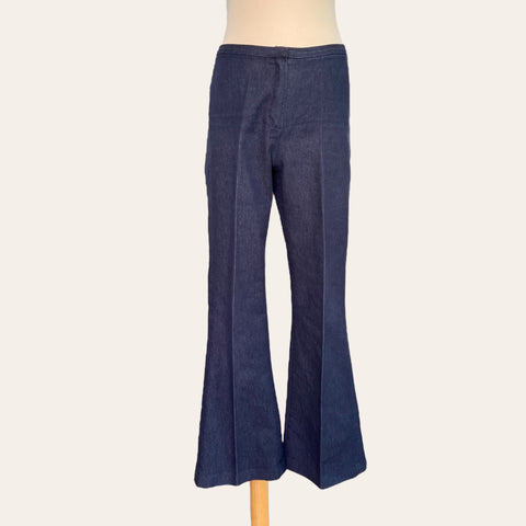 Jean évasé en denim brut