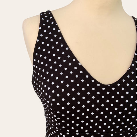 Robe midi imprimé pois