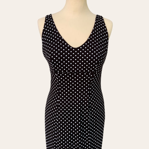 Robe midi imprimé pois