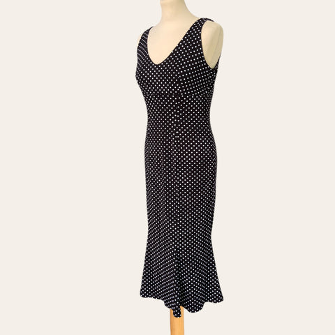 Robe midi imprimé pois