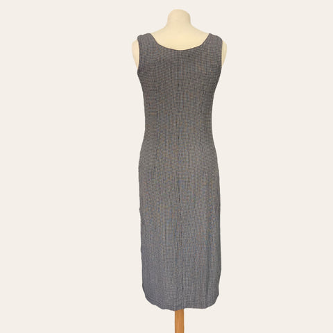 Robe midi boutonnée à carreaux
