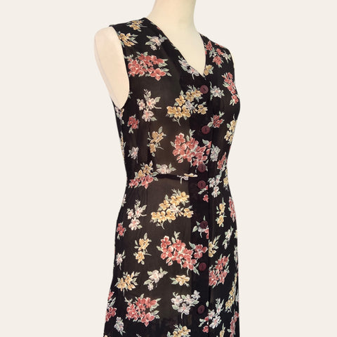 Floral print buttoned dress