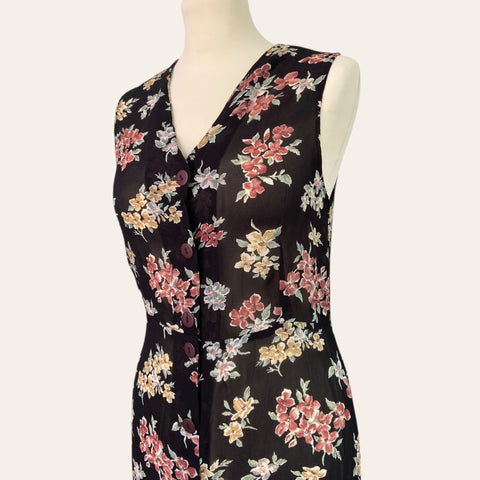 Floral print buttoned dress
