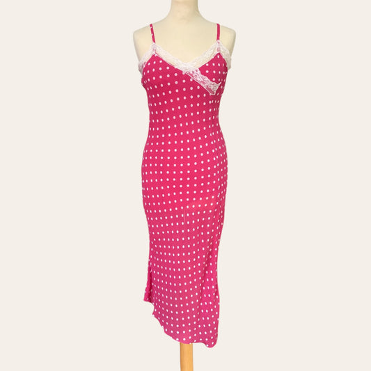 Polka dot print midi dress