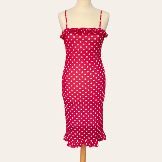 Robe midi imprimé pois
