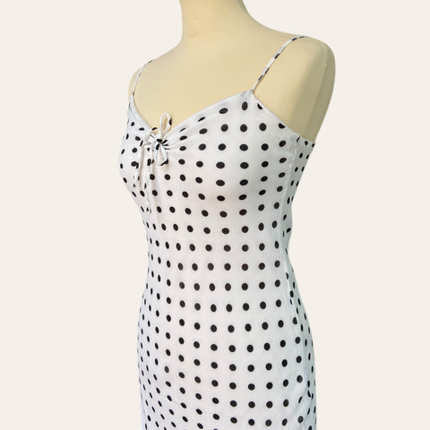 Robe midi imprimé pois