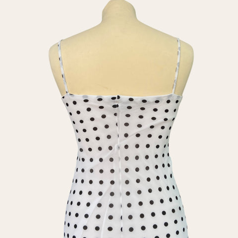 Robe midi imprimé pois