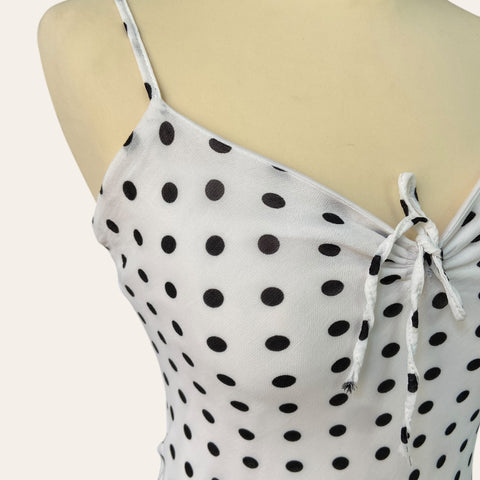 Robe midi imprimé pois