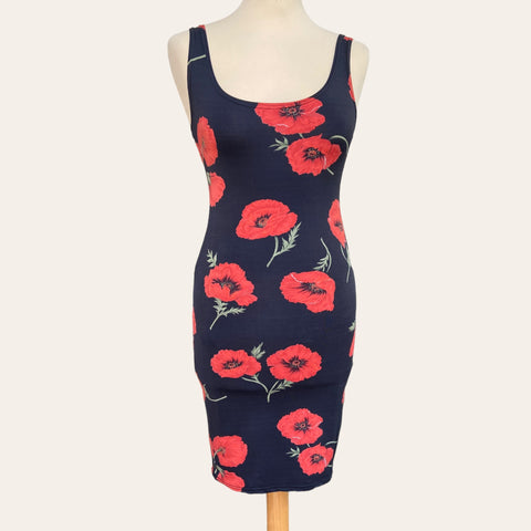 Robe mini imprimé coquelicots