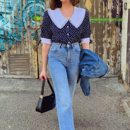 Polka dot blouse