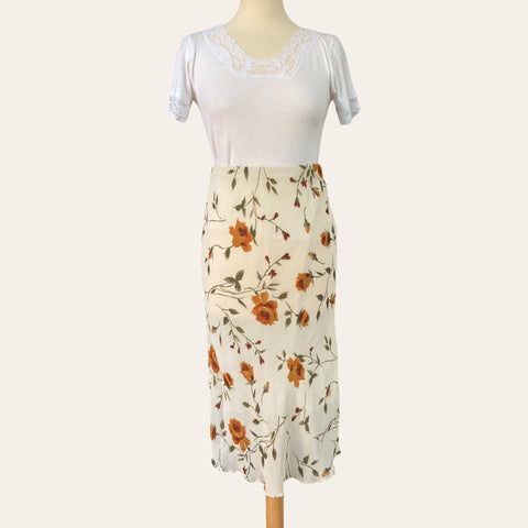 Jupe midi imprimé floral