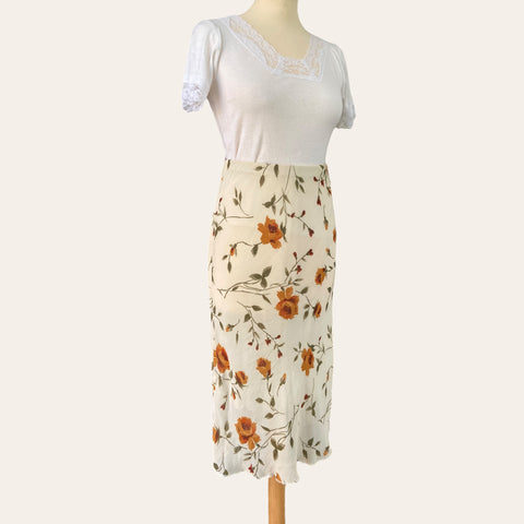 Jupe midi imprimé floral