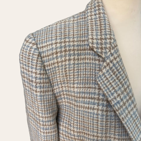 Blazer lainé à carreaux