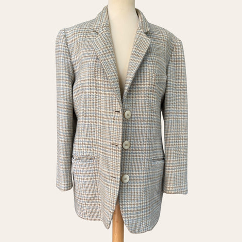 Blazer lainé à carreaux