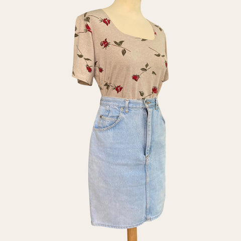 Mini denim skirt