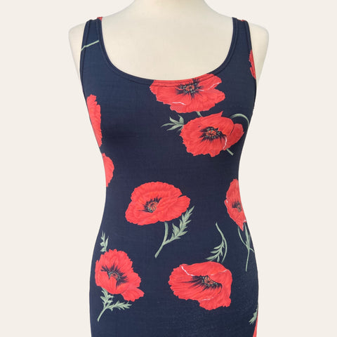 Robe mini imprimé coquelicots