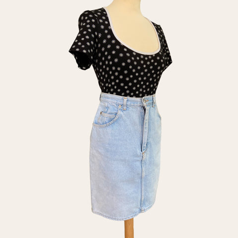 Mini denim skirt